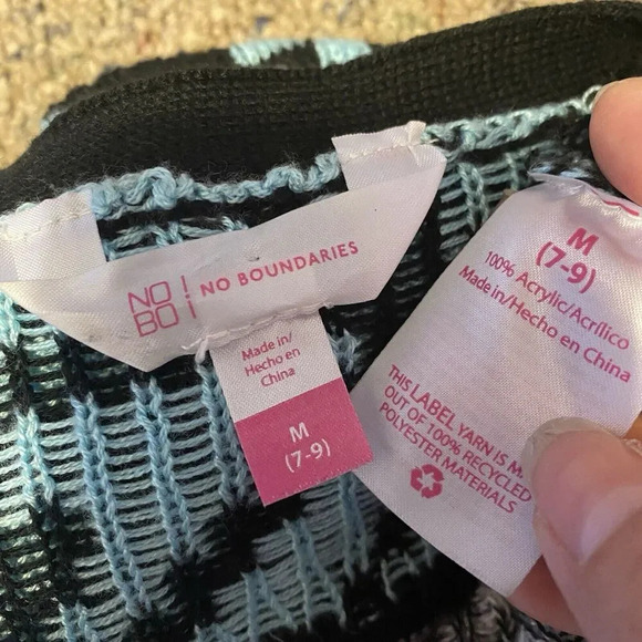 NOBO Southwestern Duster Cardigan Sweater Aztec Knit Artsy Women M Grunge Y2K - Picture 5 of 10